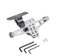 Support de Plaque Moto, pour Honda Monkey 125 Monkey125 lumière LED de Moto réglable télescopique en Alliage d'aluminium Support de Plaque d'immatriculation,D