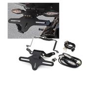 Support de Plaque Moto Support De Plaque D'immatriculation Feu Arrière Moto, Éliminateur Garde-Boue Bien Rangé Signalisation pour CFMOTO 800nk NK800 2023 2024(avec lumière)