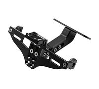 Support de Plaque Moto Universel Réglable CNC Aluminium avec Feu, Noir | Adjustable Support universel réglable pour MT01 MT03 MT07 MT09 MT10 TMAX530 TMAX500 YBR125 XJR1300 R1 R3 R6 R25