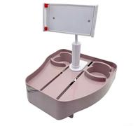 Support de plateau de baignoire réglable 3 en 1 avec porte-gobelets et porte-téléphone, optimisé pour une utilisation dans la piscine et le spa pour garder les essentiels à proximité (rose)