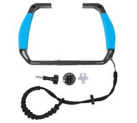 Support de plateau de plongée sous-marine, stabilisateur de poignée antidérapant en Silicone avec 2 sabots froids 1/4 pouces 3/8 pouces, trou de vis, accessoire de caméra d'action (Sky Blue)