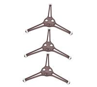 Support de Plateau Tournant en Plastique 3 Pièces pour Micro-ondes | Couleur Café, Anneau à Roulettes pour Plateau en Verre, Lot de 3 Pièces