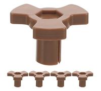 Support de Plateau Tournant Micro-ondes Marron 5 Pièces en Plastique | Rotation Stable, Installation Facile, Contrôle Visuel du Plat, Lot de Cinq Cuisine et Foyer