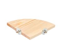 Support de plateforme pour perchoirs d'oiseaux - Support de planche en bois pour perroquet avec bord dentelé - Jouet pour perchoirs - Accessoire de cage portable - Étagère pour perruches, nymphe