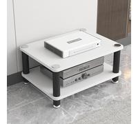 Support de platine HiFi - Meuble multimédia AV à 4 niveaux pour la maison et le bureau, étagère de rangement stéréo d'angle avec pieds antidérapants, parfait pour le salon et le salon de thé