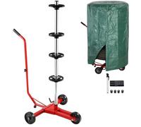 Support de pneus mobile pour 4 roues jantes max. 225mm arbre rangement frein mobile accessoires et housse inclus stockage flottant