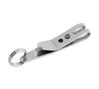 Support de poche en acier inoxydable avec porte-clés - Clip de ceinture d'extérieur multifonction - Outil de suspension - Sac portable