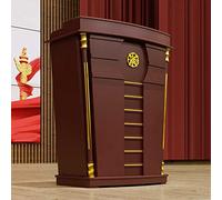 Support de podium de pupitre, support en bois de podium, bureau debout à large surface de lecture avec étagère de rangement, utilisé comme étagère en bois pour église, salle de ureau, restaur
