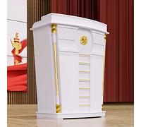 Support de podium de pupitre, support en bois de podium, bureau debout à large surface de lecture avec étagère de rangement, utilisé comme étagère sur pied en bois pour église, salle de ureau
