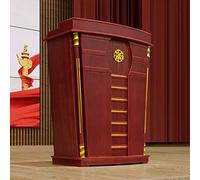 Support de podium de pupitre, support en bois de podium, bureau debout à large surface de lecture avec étagère de rangement, utilisé comme étagère sur pied en bois pour église, salle de ureau