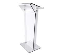 Support De Podium Portable Pupitres en Acrylique Transparent Chaire D'église Formation Scolaire Hôte Podium Bureau De Réception D'hôtel for Les Événements Religieux, Les Mariages(Clear)