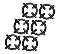Support de Poêle en Fer Noir, 6 Pièces pour Petits Pots | Réducteur de Brûleur pour Cuisinière à Gaz, Grille de Brûleur, Usage Maison et Restaurant