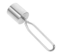 Support de Poids pour Grille Barbecue en Acier Inoxydable Argenté | Stabilisateur à Brochette, Équilibre Uniforme et Usage Simple, pour Barbecue Familial et Camping