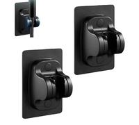Support de poignée de douche, 2 pièces Abs adhésif fort réglable universel mural support de douche à main support à coller sur le mur