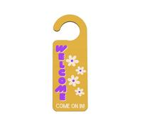 Support de poignée de porte « Welcome, Come On in » - Idéal pour une nouvelle maison, une famille, un fils, une fille, un frère ou une sœur, des grands-parents, des couples et des parents (doorha-kf23