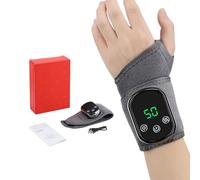 Support de poignet chauffant vibrant pour l'arthrite de la main, 5 méthodes de chauffage et 3 méthodes de massage, minuterie intelligente de 30 minutes, soulagement de la douleur de la main gauche