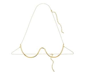 Support de poitrine en métal, accessoire de corps géométrique pour bikini et lingerie, robes de fête, One Size, Bois d'agar, Pas de gemme