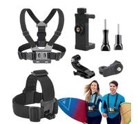 Support de Poitrine pour caméra d'action | Sangle de Poitrine pour caméra d'action | Kit de Support de téléphone Confortable pour la Course, la Natation, l'extérieur