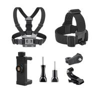 Support de poitrine, sangle de poitrine réglable | Sangle de poitrine avec kit de support d'installation de caméra d'action | Téléphone portable réglable | Kit de support de téléphone portable