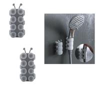 Support de pomme de douche à ventouse en Silicone sans clous, support de douche mobile Gris