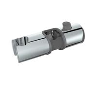 WENKO Curseur de douche Libertà, support de douchette pour barres de douche de diameter 25/24/22 mm, installation sans démonter la barre et sans outil,en plastique ABS,réglage facile en hauteur,chrome