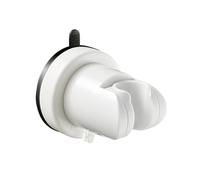 Support de pomme de douche, Lot de 2 supports pommeau douche réglables à ventouse, motif lotus, multicolores(White)