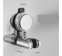 Support De Pomme De Douche,Support Mural À Ventouse 360 ° Support De Pomme De Douche Plaqué Réglable,Support Mural De Salle De Bains - Type 1pc-Silver