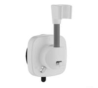 Support de pommeau de douche 125 x 70 mm, rotatif à 360° avec ventouse, poignée antidérapante, plastique ABS antirouille, pour salle de bain (blanc)