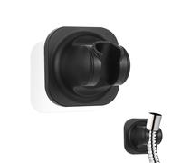 Support de pommeau de douche à main, support de pommeau de douche autocollant, support de tuyau de douche, support mural sans perforation, auto-adhésif, montage mural, maison (noir)