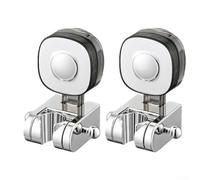 Support de pommeau de douche à ventouse réglable rotation à 90 degrés, sans perçage, convient pour tuyau de douche à main, forte aspiration, étanche, ABS PET (2 pièces)
