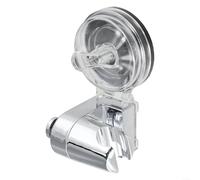 Support de pommeau de douche avec angle réglable et base d'aspiration puissante qui s'adapte à la plupart des douches à main - Aucune installation nécessaire - Argenté/noir