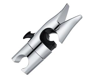 Support de pommeau de douche avec crochet pour barre coulissante, design élégant requin, réglable sur rail 18-25 mm, facile à installer, rotation 360°