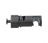 Support de pommeau de douche avec fonction réglage de la hauteur et crochet pour ranger les outils de douche sur barres de douche rondes lisses (gris)