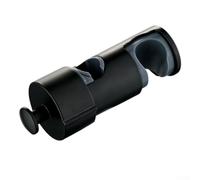 Support de pommeau de douche avec hauteur réglable et installation sans perçage avec crochet pour le rangement des accessoires de bain et poignée de tige sécurisée (noir)