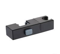 Support de pommeau de douche coulissant et orientable, convient pour les tuyaux de douche rectangulaires de 30 x 18 mm, pas besoin de retirer la barre de douche (noir)