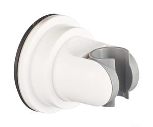 Support de pommeau de douche en ABS avec joint d'étanchéité sous vide sans perçage (blanc crème) | Construction robuste en ABS, finition noire mate, résistante à la rouille, dans des conditions humides