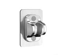 Support de pommeau de douche en ABS sans pénétration murale réglable pour un montage fluide Compatible avec les pommeaux de douche typiques Argenté