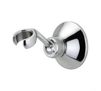 Support de pommeau de douche en cuivre de qualité supérieure avec rotation à 360 degrés, support réglable pour pommeau de douche rond et carré (argenté)