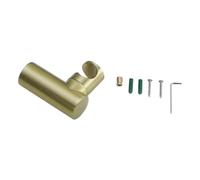 Support de pommeau de douche en laiton brossé - Support mural rond pour baguette de douche à main, accessoire de salle de bain élégant pour décoration d'intérieur moderne