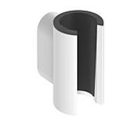 Support de pommeau de douche hansgrohe Porter Fine 28885700, position de maintien fixe, en métal, blanc mat