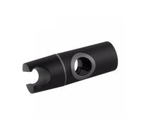 Support de pommeau de douche noir ABS remplacement 360 tours salle de bain douche rail tête curseur support de barre d'ascenseur support réglable prise de support (noir-24mm)