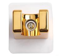 Support de pommeau de douche poli et réglable avec installation par aspiration sans perçage, compatible avec différents types et tailles de pommeaux de douche (doré)