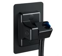 Support de pommeau de douche pratique sans perçage et options de hauteur réglables (noir)