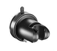 Support de pommeau de douche réglable avec support mural amovible et ventouse sous vide, support en plastique ABS adapté aux surfaces lisses comme le carrelage en verre et le métal (noir)