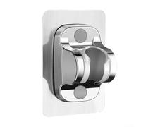 Support de pommeau de douche réglable, base de montage mural épais en aluminium spatial, siège fixe sans perçage pour buse de salle de bain, gris argenté moderne noir (argenté)