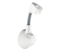 Support de pommeau de douche réglable blanc à ventouse amovible sans perçage pour salle de bain