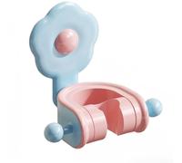 Support de pommeau de douche réglable en plastique ABS sans perçage Fixation standard Happy (jaune + bleu)