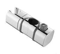 Support de pommeau de douche réglable pour rails ronds de 18 à 25 mm, support coulissant en ABS chromé avec poignée antidérapante, installation simple sans retirer le rail