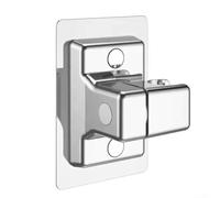 Support de pommeau de douche réglable sans perçage avec rotation à 360 degrés pour la plupart des pommeaux de douche standard, support mural en ABS (argenté)