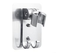 Support de pommeau de douche réglable, support en aluminium épais avec siège de montage mural perforé, base fixe robuste pour salle de bain, convient pour les douches St, andard, moderne, gris argenté